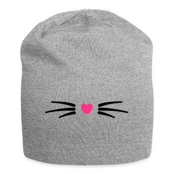 Katzen Liebe - Jersey-Beanie - Grau meliert - Vorne