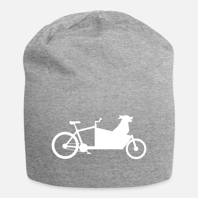 Chien de vélo de cargaison - Bonnet en jersey - gris chiné