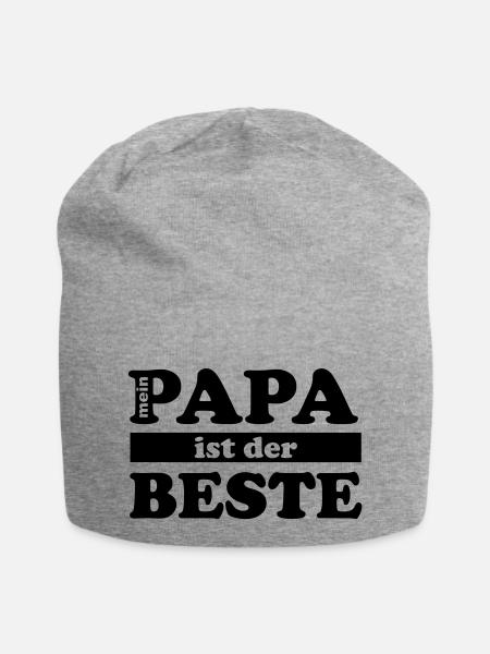 mein_papa_ist_der_beste - Bonnet en jersey - gris chiné