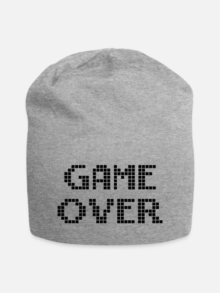 Game Over - Jersey-Beanie - Grau meliert