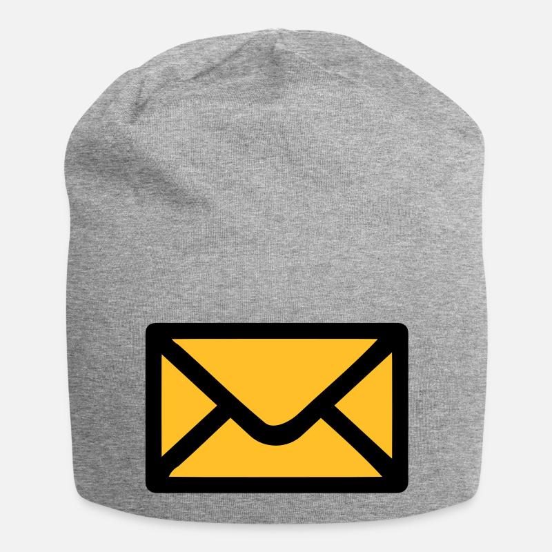 Brief Umschlag - Jersey-Beanie - Grau meliert