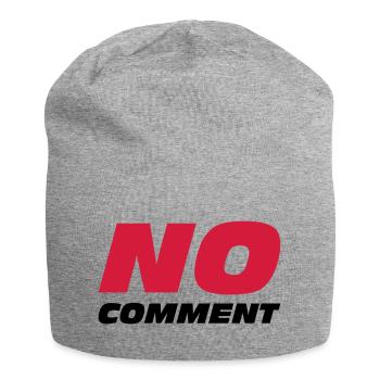 No comment - Jersey Beanie - heather grey - Front