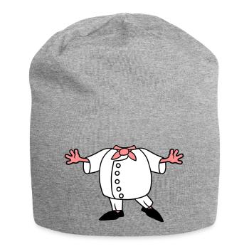 chef koch koerper schuerze kochen restaurant meist - Jersey-Beanie - Grau meliert - Vorne