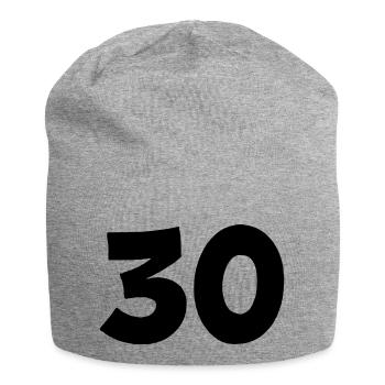 30 - Jersey Beanie - heather grey - Front