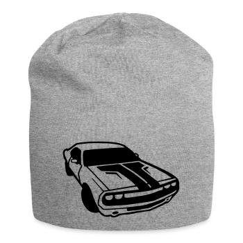 voiture de course automobile véhicule auto vintage - Bonnet en jersey - gris chiné - Devant