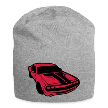 dessin de voiture de course américaine vintage dod - Bonnet en jersey - gris chiné - Devant