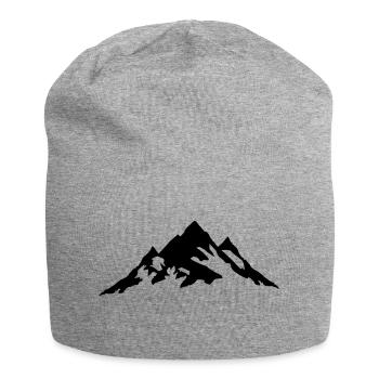 Berg, Berge - Jersey-Beanie - Grau meliert - Vorne