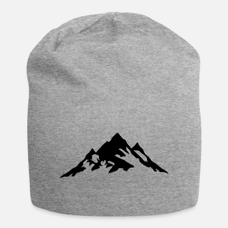 Berg, Berge - Jersey-Beanie - Grau meliert