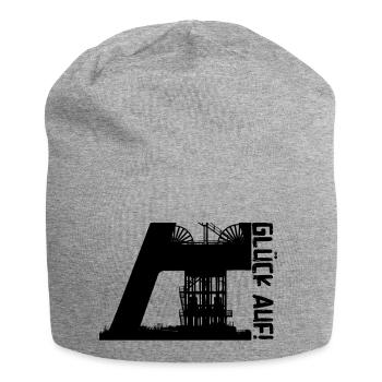 Glück auf - Jersey-Beanie - Grau meliert - Vorne