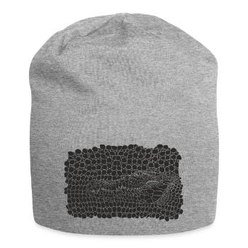 Background Crocodile and Kareta - Jersey-Beanie - Grau meliert - Vorne