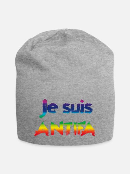 Je suis ANTIFA - Jersey-Beanie - Grau meliert