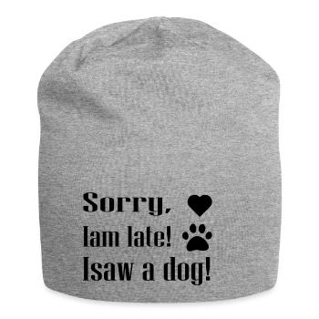 Dog dog - Jersey Beanie - heather grey - Front