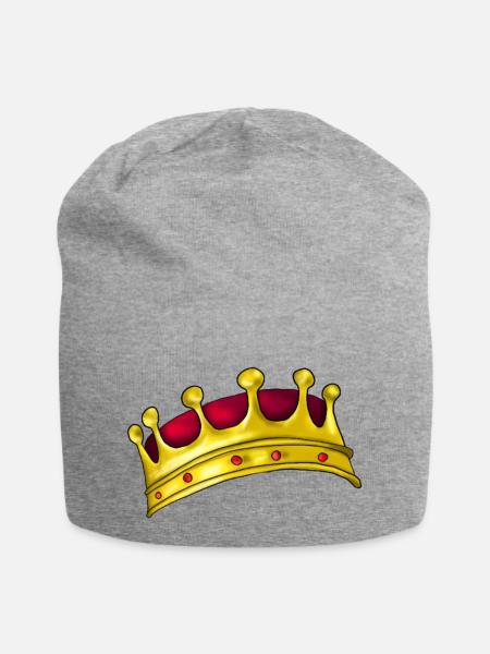 Krone - Jersey-Beanie - Grau meliert