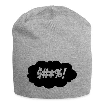 A curse in a thinking cloud $#*%! * - Jersey Beanie - heather grey - Front