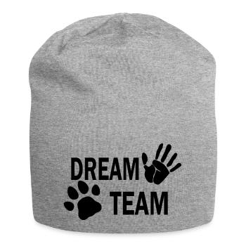 Dog dog - Jersey Beanie - heather grey - Front