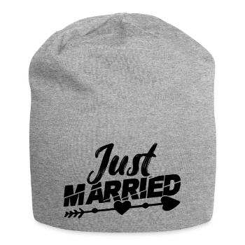 just married - Jersey Beanie - heather grey - Front