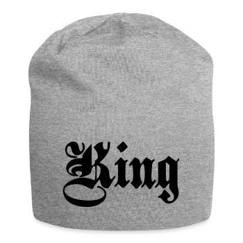 König 5. - Jersey-Beanie - Grau meliert - Vorne