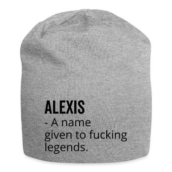 Alexis a Name Given to Fucking Legends - Jersey Beanie - heather grey - Front
