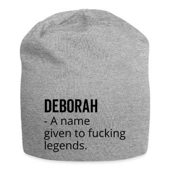 Deborah, ein Name, der Fucking Legends gegeben wurde - Jersey-Beanie - Grau meliert - Vorne