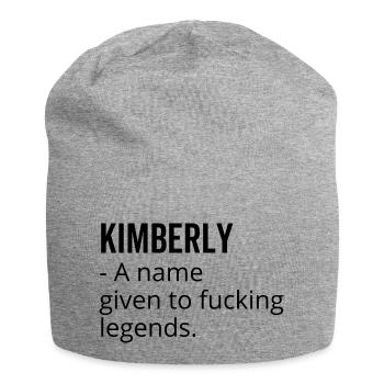 Kimberly a Name Given to Fucking Legends - Jersey Beanie - heather grey - Front