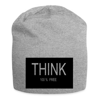 PENSEZ 100% GRATUIT - Bonnet en jersey - gris chiné - Devant