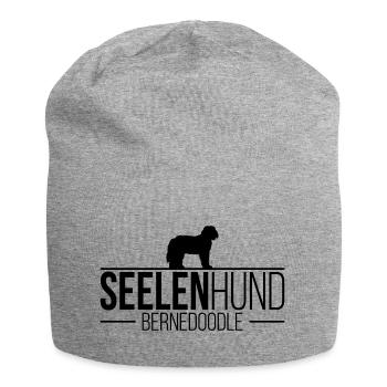 Bernedoodle Seelenhund Hundespruch Hunde Wilsigns - Jersey-Beanie - Grau meliert - Vorne