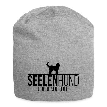 Goldendoodle Seelenhund Hundespruch Wilsigns - Jersey-Beanie - Grau meliert - Vorne