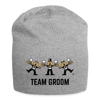 Team-Bräutigam (Junggesellenabschied, Karikatur, Tanz, 3C, B) - Jersey-Beanie - Grau meliert - Vorne