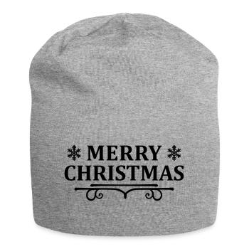 Merry Christmas Vintage - Jersey Beanie - heather grey - Front