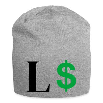 Lettre l dollar - Bonnet en jersey - gris chiné - Devant