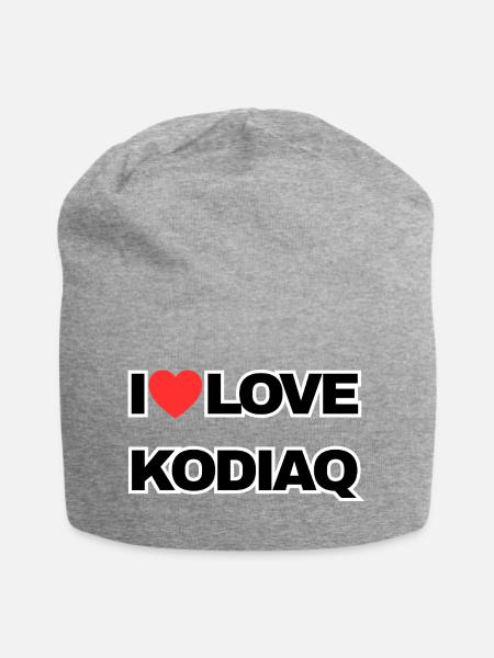 I Love KODIAQ  - Jersey-Beanie - Grau meliert