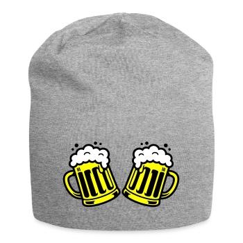 Bier Bierkrug Prost Comic - Jersey-Beanie - Grau meliert - Vorne