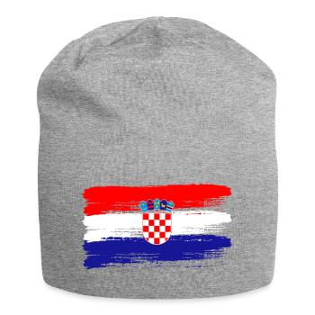 Croatian Flag Football Fan Sports Heritage - Jersey-Beanie - Grau meliert - Vorne