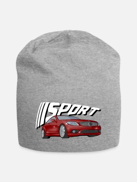 Roter Sportflitzer - Jersey-Beanie - Grau meliert