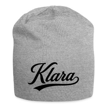 Klara Name Gift First Last Family - Jersey Beanie - heather grey - Front