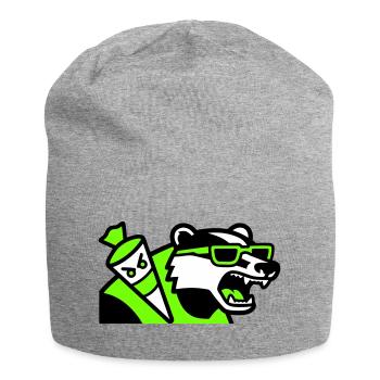 Badger Sac d’école mascotte - Bonnet en jersey - gris chiné - Devant