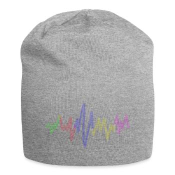 Regenbogen Klangwelle,Music waves - Jersey Beanie - heather grey - Front