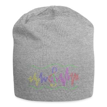 Colorful sound waves with clef - Jersey Beanie - heather grey - Front