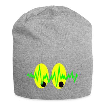 Pulsating Eyes Electro Pattern - Jersey Beanie - heather grey - Front