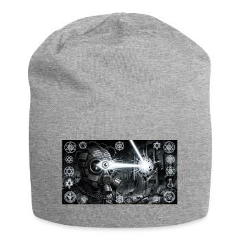 Alchemie des Kollapses - Jersey-Beanie - Grau meliert - Vorne