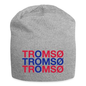 TROMSO Norway Norwegen Norge Norwegische Flagge - Jersey-Beanie - Grau meliert - Vorne