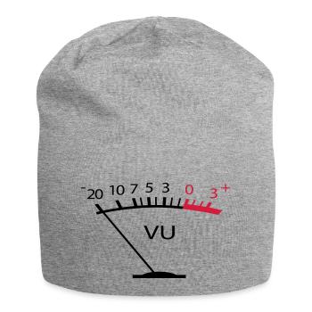 VU Meter Tontechnik Sound Produzent Lautstärke - Jersey Beanie - heather grey - Front