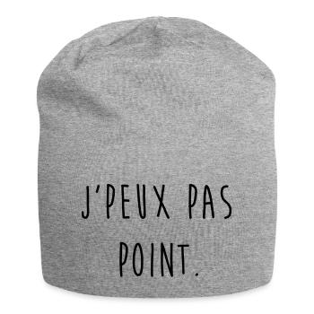 J'PEUX PAS POINT. - Bonnet en jersey - gris chiné - Devant