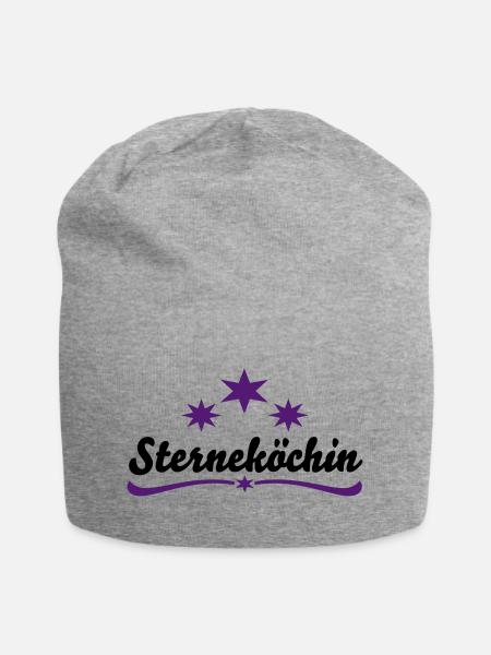 Köchin - Jersey-Beanie - Grau meliert