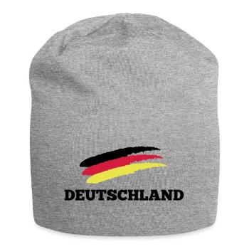 Deutschland Fan deutsch Flagge Fußball Geschenk - Jersey-Beanie - Grau meliert - Vorne