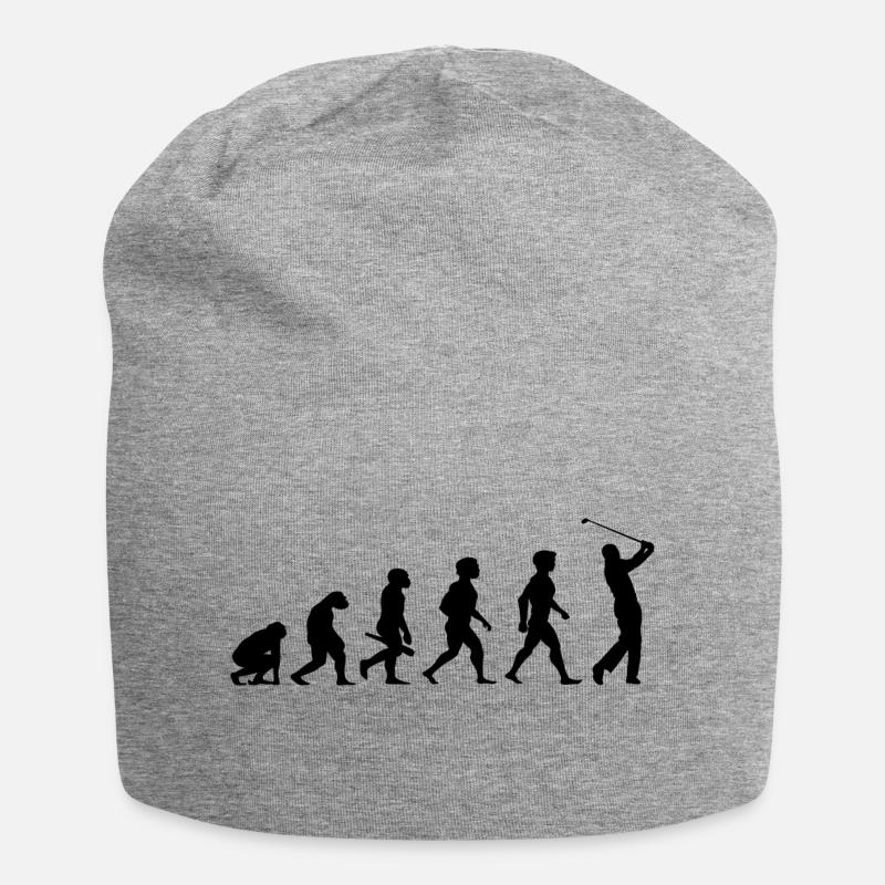 Evolution Golf Golfer Golfer Terrain de golf - Bonnet en jersey - gris chiné