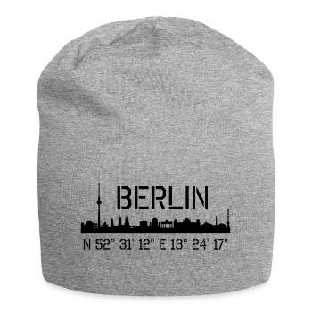 Berlin Coordonnées: N 52 ° 31 '12' 'E 13 ° 24' 17 '' - Bonnet en jersey - gris chiné - Devant