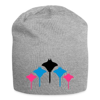 rochen mehrere - Jersey-Beanie - Grau meliert - Vorne