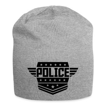 Police Wappen Rang Abzeichen - Jersey-Beanie - Grau meliert - Vorne