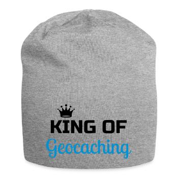Geocaching / Geocacher / Compass / GPS - Jersey Beanie - heather grey - Front